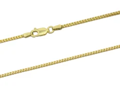 9ct Yellow Gold 1.4mm Franco Chain 20"/50cm Hallmarked