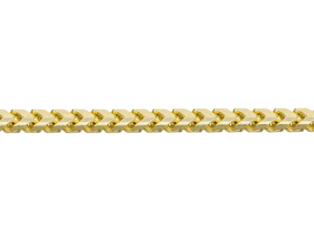 9ct Yellow Gold 1.4mm Franco Chain 20"/50cm Hallmarked