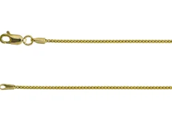9ct Yellow Gold 1.2mm Franco Chain 18"/45cm Hallmarked