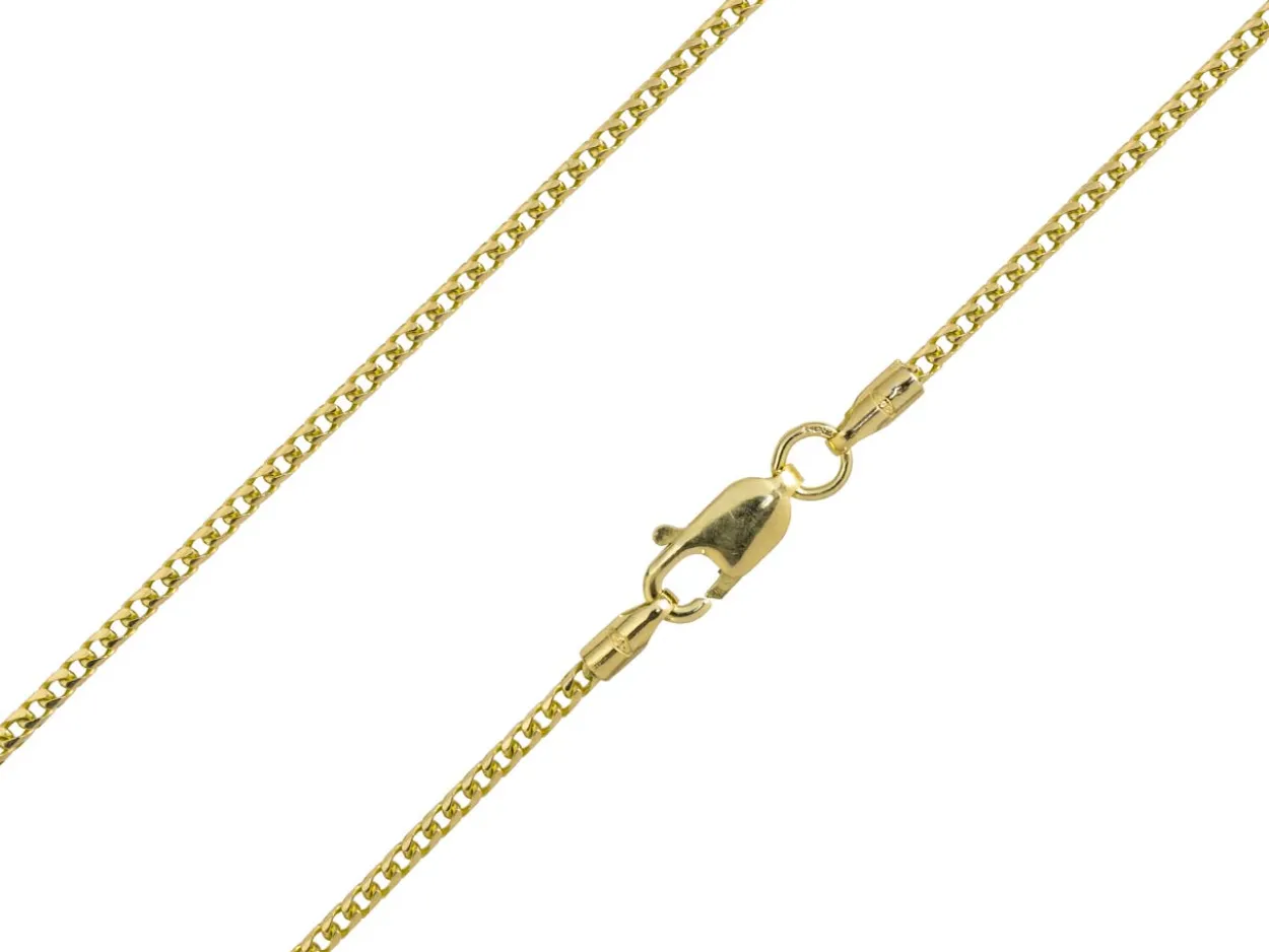 9ct Yellow Gold 1.5mm Franco Chain 18"/45cm Hallmarked