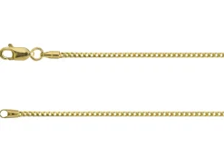 9ct Yellow Gold 1.5mm Franco Chain 18"/45cm Hallmarked
