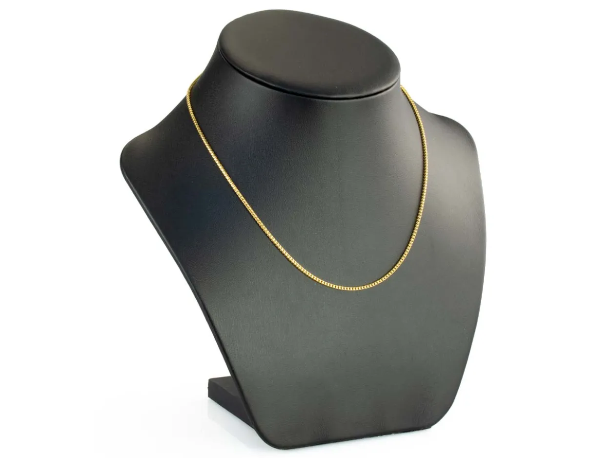 9ct Yellow Gold 1.5mm Franco Chain 18"/45cm Hallmarked