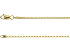 9ct Yellow Gold 1.5mm Franco Chain 16"/40cm Hallmarked