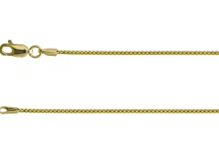9ct Yellow Gold 1.2mm Franco Chain 16"/40cm Hallmarked