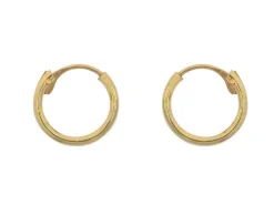 9ct Yellow Gold 8.0mm Hinged Sleeper Superlight Hoops, Pack Of 2, 100% Recycled Gold