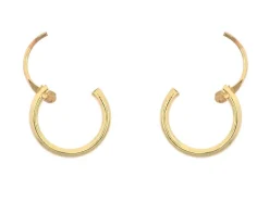 9ct Yellow Gold 8.0mm Hinged Sleeper Superlight Hoops, Pack Of 2, 100% Recycled Gold