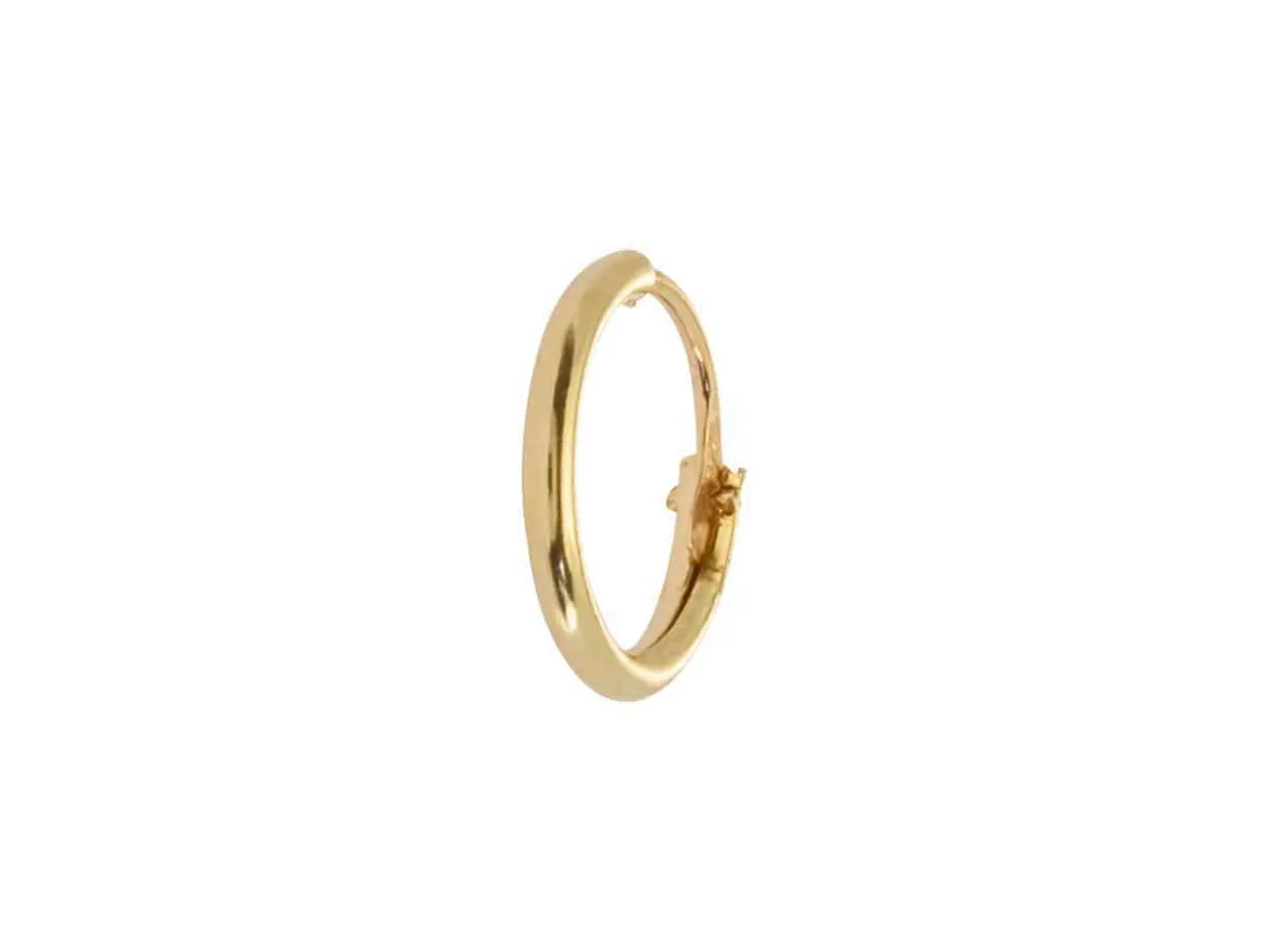 9ct Yellow Gold 8.0mm Hinged Sleeper Superlight Hoops, Pack Of 2, 100% Recycled Gold