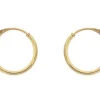 9ct Yellow Gold 10.0mm Hinged Sleeper Superlight Hoops, Pack Of 2, 100% Recycled Gold