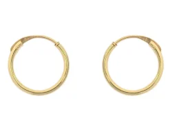 9ct Yellow Gold 10.0mm Hinged Sleeper Superlight Hoops, Pack Of 2, 100% Recycled Gold