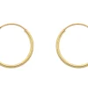9ct Yellow Gold 12.0mm Hinged Sleeper Superlight Hoops, Pack Of 2, 100% Recycled Gold