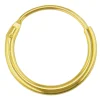 18ct Yellow Gold 11mm Hinged Sleeper Hoop Earring, 100% Recycled Gold