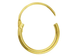 18ct Yellow Gold 11mm Hinged Sleeper Hoop Earring, 100% Recycled Gold
