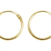 18ct Yellow Gold 11.0mm Hinged Sleeper Hoop Earrings, Pack Of 2, 100% Recycled Gold