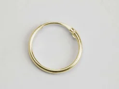 18ct Yellow Gold 11.0mm Hinged Sleeper Hoop Earrings, Pack Of 2, 100% Recycled Gold