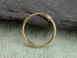 18ct Yellow Gold 11.0mm Hinged Sleeper Hoop Earrings, Pack Of 2, 100% Recycled Gold