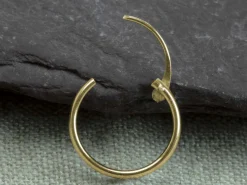 18ct Yellow Gold 11.0mm Hinged Sleeper Hoop Earrings, Pack Of 2, 100% Recycled Gold