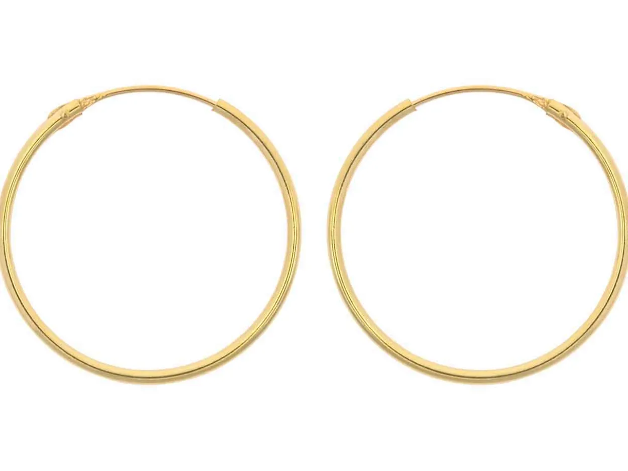 9ct Yellow Gold 20mm Hinged Superlight Hoops Pack of 2, 100% Recycled Gold