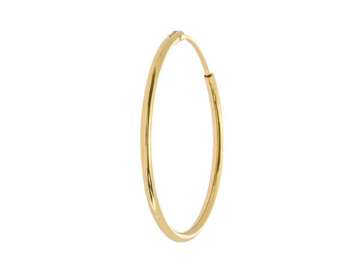 9ct Yellow Gold 20mm Hinged Superlight Hoops Pack of 2, 100% Recycled Gold