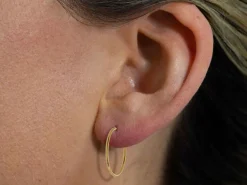 9ct Yellow Gold 18mm Hinged Superlight Hoops Pack of 2, 100% Recycled Gold