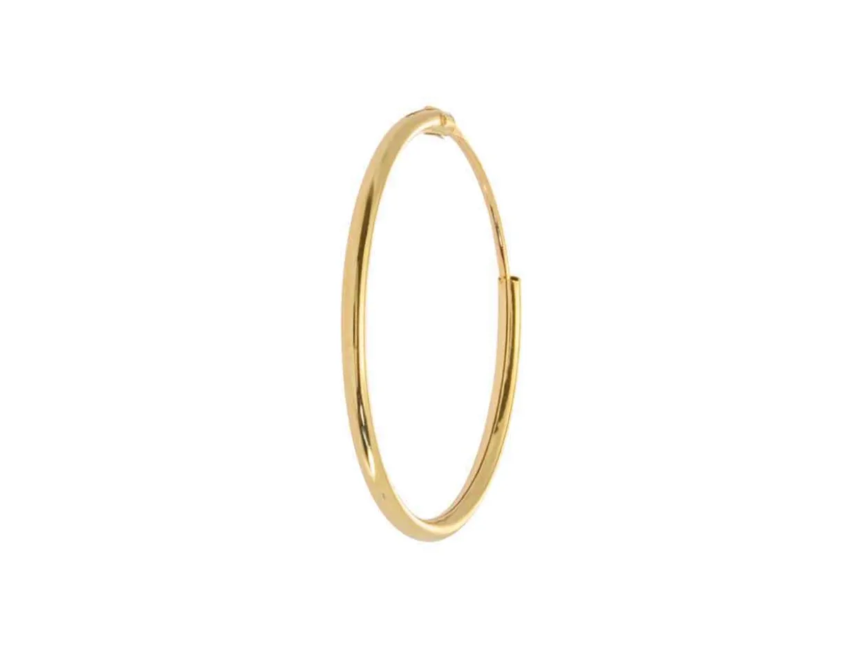 9ct Yellow Gold 18mm Hinged Superlight Hoops Pack of 2, 100% Recycled Gold