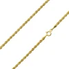 9ct Yellow Gold 2.0mm Hollow Rope Chain 18"/45cm Hallmarked