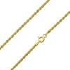9ct Yellow Gold 2.2mm Hollow Rope Chain 18"/45cm Hallmarked
