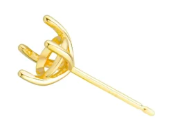 18ct Yellow Gold 3mm Martini Claw Earrings