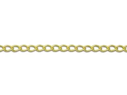 9ct Yellow Gold 1.5mm Open Curb Chain 20
