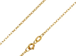 9ct Yellow Gold 1.7mm Oval Belcher Chain 20"/50cm Hallmarked