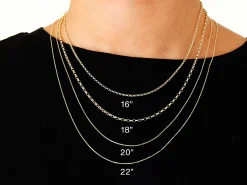 9ct Yellow Gold 1.7mm Oval Belcher Chain 16