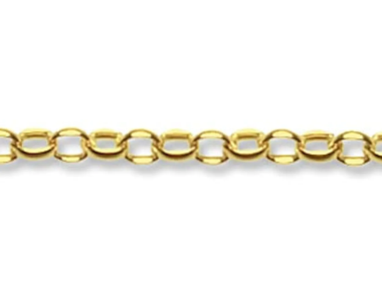 9ct Yellow Gold 1.6mm Oval Belcher Chain Loose Unhallmarked