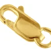 18ct Yellow Gold 10mm Oval Lobster Trigger And Jump Ring