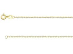 9ct Yellow Gold 1.0mm Oval Trace Chain 16"/40cm Unhallmarked
