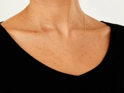 9ct Yellow Gold 1.2mm Oval Trace Chain 18