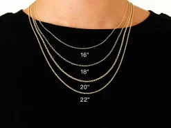 9ct Yellow Gold 1.2mm Oval Trace Chain 18