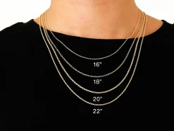 9ct Yellow Gold 1.7mm Oval Trace Chain 18