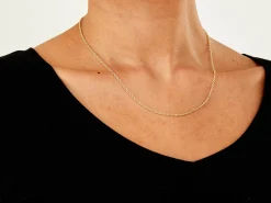 9ct Yellow Gold 2.0mm Oval Trace Chain 18