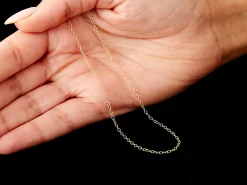 9ct Yellow Gold 1.7mm Oval Trace Chain 20