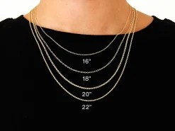 9ct Yellow Gold 1.6mm Oval Trace Chain 16