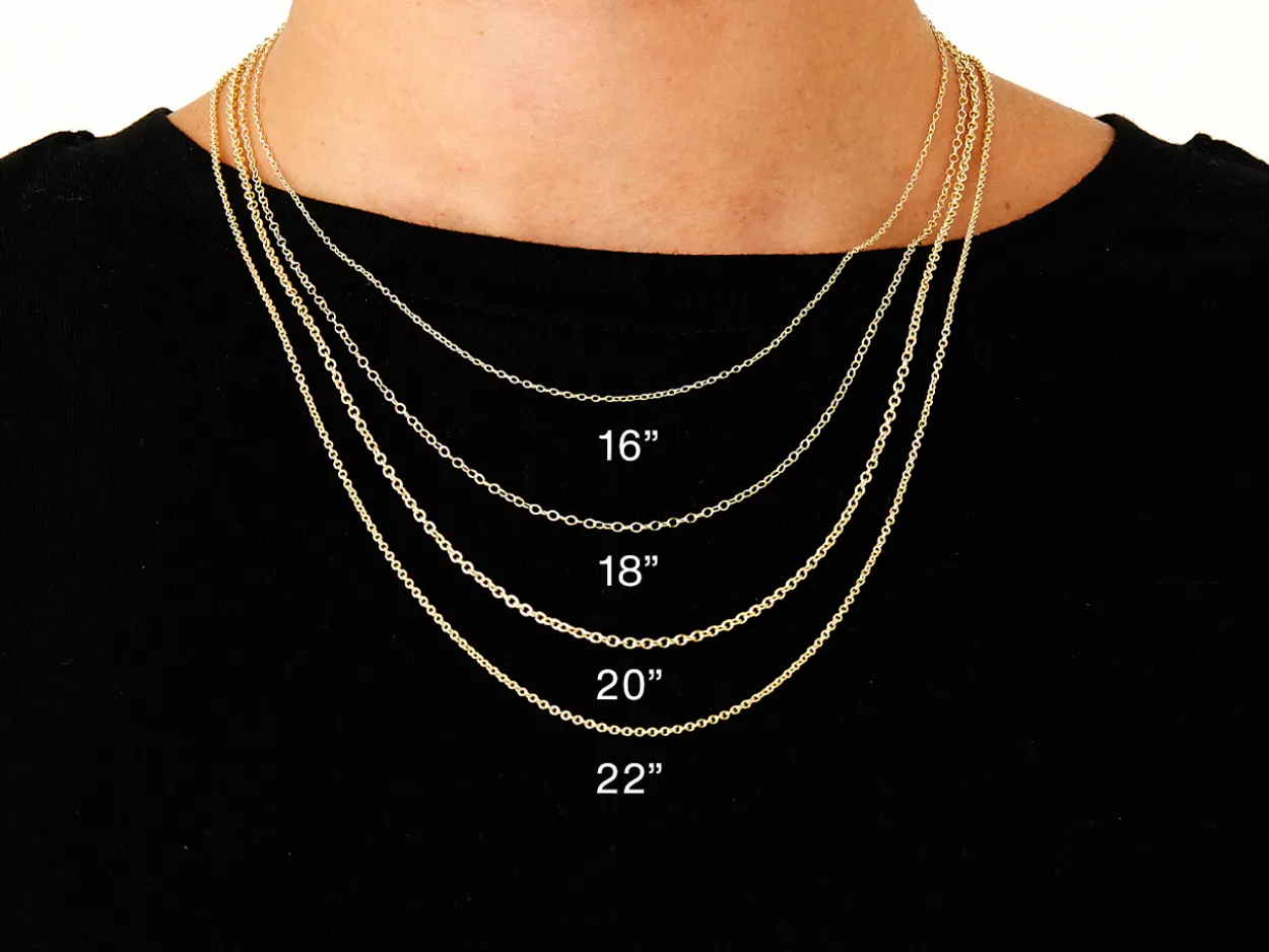 9ct Yellow Gold 1.6mm Oval Trace Chain 16"/40cm Hallmarked