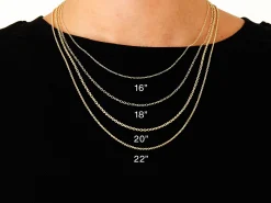 9ct Yellow Gold 2.0mm Oval Trace Chain 16