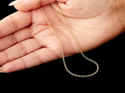 9ct Yellow Gold 2.0mm Oval Trace Chain 16