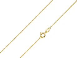 9ct Yellow Gold 1.0mm Oval Trace Chain 20"/50cm Hallmarked