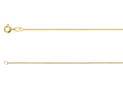 9ct Yellow Gold 1.0mm Oval Trace Chain 20"/50cm Hallmarked