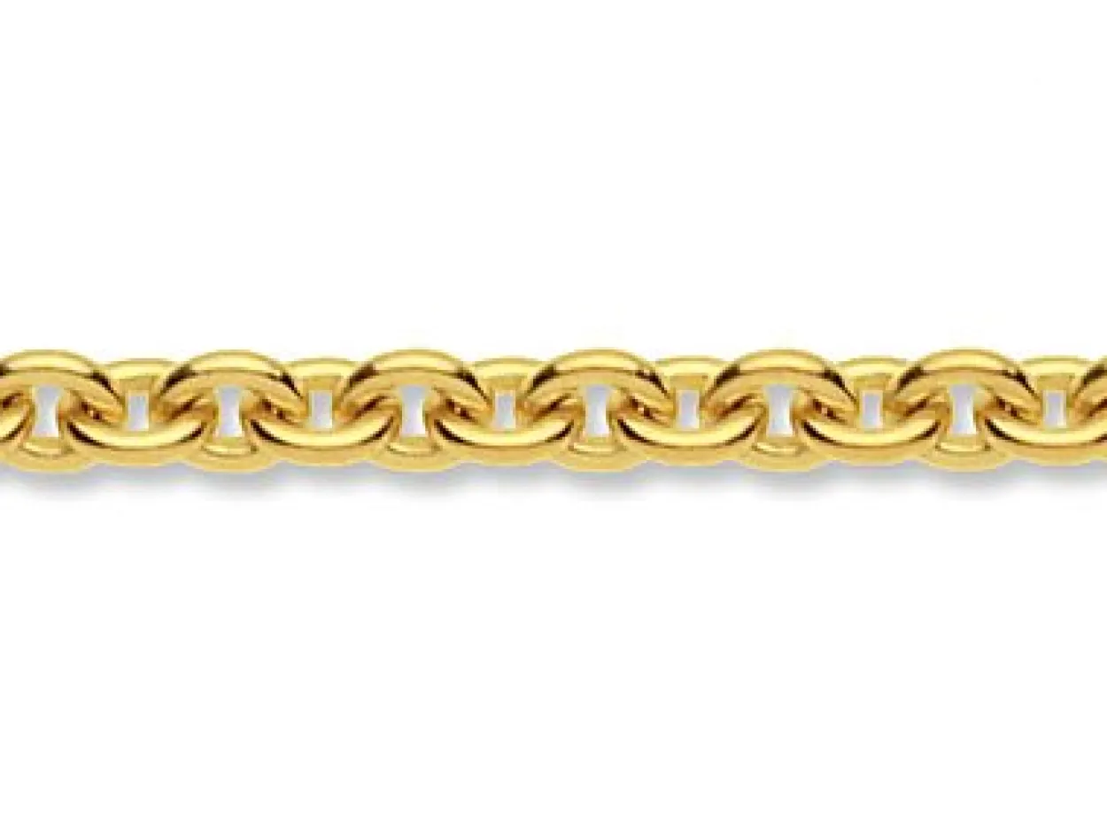 9ct Yellow Gold 4.0mm Oval Trace Chain Loose Unhallmarked