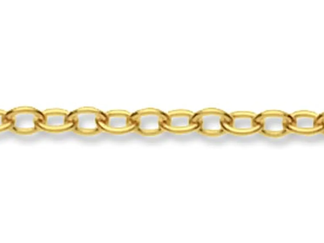 9ct Yellow Gold 1.6mm Oval Trace Chain Loose Unhallmarked
