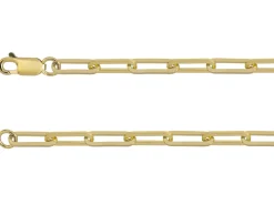 9ct Yellow Gold 3.9mm Paperclip Trace Bracelet 7.5"/19cm Hallmarked
