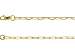 9ct Yellow Gold 2.5mm Paperlclip Trace Chain 18"/45cm Hallmarked