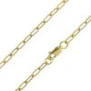 9ct Yellow Gold 2.5mm Paperlclip Trace Chain 16"/40cm Hallmarked