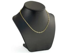 9ct Yellow Gold 2.5mm Paperlclip Trace Chain 16
